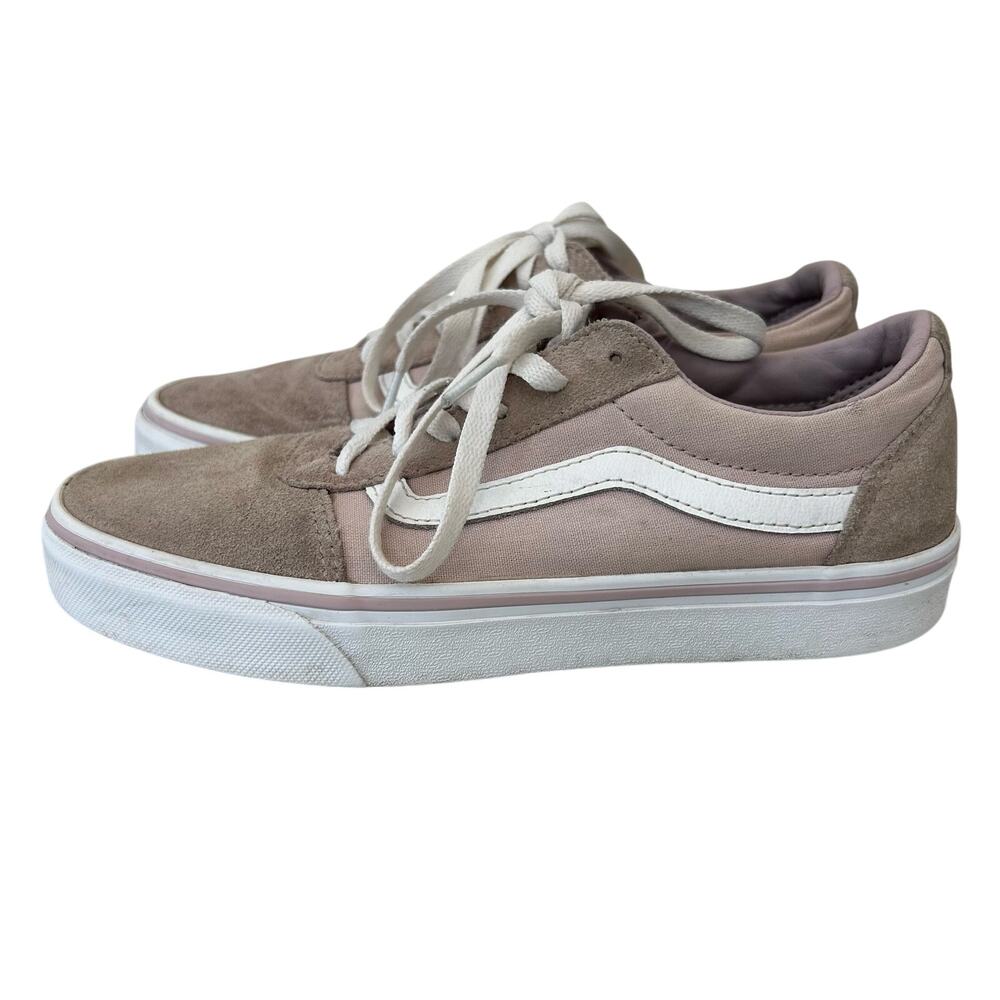 Vans off the wall old skool skater shoes low top pastel pink sneakers lace up 7